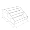 Azar Displays Three-Tier 3 Compartment Counter Step Display:12"W x 11.75"D x 7"H 326048 - alternate 2